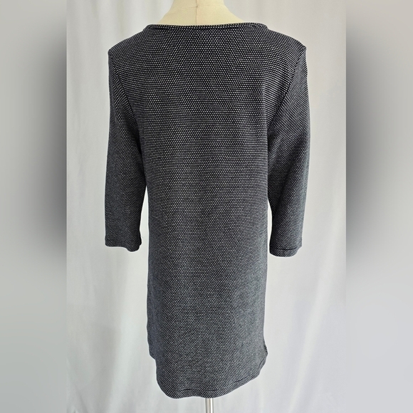 Seasalt Cornwall Navy & Dot Mini Cotton Shift Dress 3/4 Sleeves & Pockets Sz. 6 - Picture 5 of 11